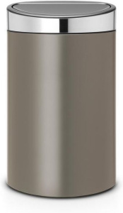 Мусорное ведро Brabantia Touch Bin New 114885, 40 л, платина