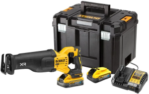 Аккумуляторная сабельная пила DeWALT DCS386H2TQW, с АКБ и ЗУ