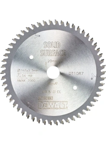 Пильный диск по дереву DeWALT DT1087-QZ 165×20 мм, 54 зуба