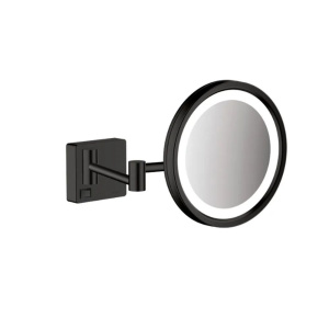 Косметическое зеркало с подсветкой AddStoris Hansgrohe 41790670, матовый черный