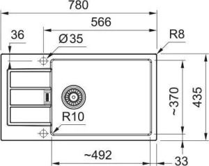 Кухонная раковина Franke Sirius S2D Slim 611-78 X 143.0618.650, Каменный серый