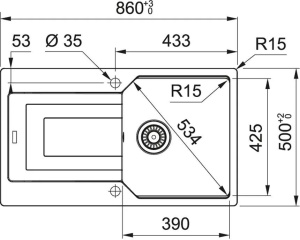 Кухонная раковина Franke Urban UBG 611-86 114.0582.826, оникс