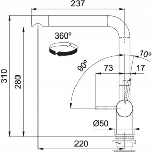 Кухонный кран Franke Studio Active Plus 115.0524.921, никель