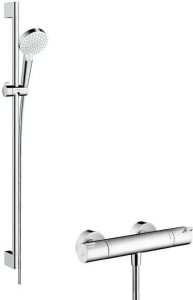 Термостатический душевой набор Hansgrohe 27813400, белый/хром