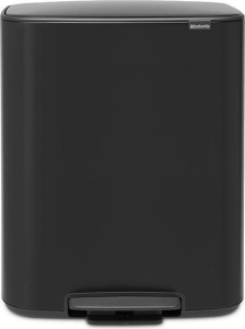 Мусорное ведро с педалью Brabantia Bo 211508, 2 × 30 л, матовое чёрное