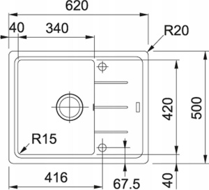 Кухонная раковина Franke Basis BFG 611-62 114.0365.424, серый камень
