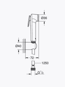Душевой гарнитур Grohe Tempesta 27513GN1, матовое золото