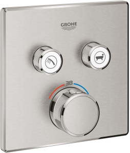 Смеситель для ванны Grohe Grohtherm SmartControl 29124DC0, нержавеющая сталь