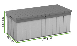 Садовый ящик Keter Darwin 380L, 142,5 x 65,3 x 54,5 см, коричневый (17211691)