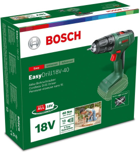 Аккумуляторная дрель-шуруповерт Bosch EasyDrill 18V-40, без АКБ и ЗУ, арт. 06039D8000