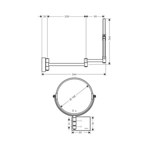 Косметическое зеркало Hansgrohe AddStoris 41791700 матовый белый