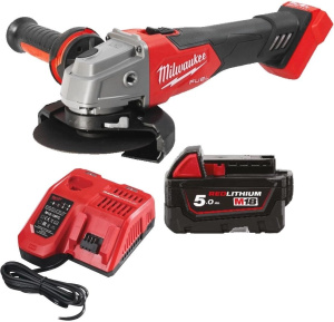 Аккумуляторная угловая шлифовальная машина Milwaukee M18 FSAG125X-501 1х5,0 Ач с АКБ и ЗУ
