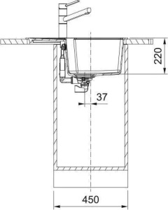 Кухонная раковина Franke Urban UBG 611-62 114.0687.262, Ореховый