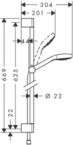 Набор для душа Hansgrohe Croma Select S 26561400 хром