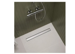 Комплектный линейный слив Hansgrohe RainDrain Go 800 Hansgrohe Raindrain Go 56273800, шлифованная нержавеющая сталь