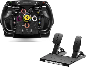Игровой комплект Thrustmaster TX Servo Base с рулём Ferrari F1 и педалями Raceline LTE