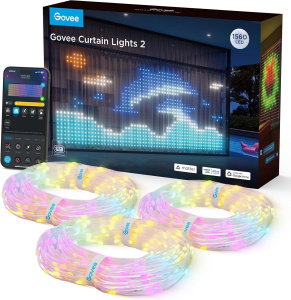 Светодиодная штора Govee H70B5 810088348280, RGBIC, 4,5 м, IP65