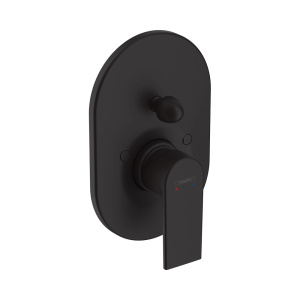 Смеситель для ванны однорычажный скрытого монтажа черный матовый Hansgrohe Vernis Shape 71458670