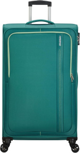 Чемодан American Tourister Sea Seeker Spinner M зелёного цвета (Bayou Green)