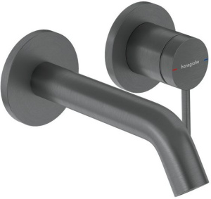 Смеситель для раковины Hansgrohe Tecturis S изливом 73350340, шлифованный черный хром