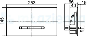 Клавишасмыва Villeroy & Boch ViConnect антрацит матовый 922169D8