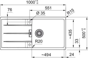 Кухонная раковина Franke Centro CNG 611-100 XL 114.0716.329, сланцевый серый
