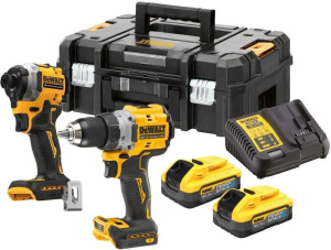 Набор аккумуляторных инструментов DeWALT DCK2051H2TQW, с АКБ и ЗУ