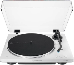 Виниловый проигрыватель Audio-Technica AT-LP70XBT, бело-серебристый