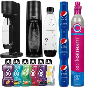 Сатуратор Sodastream Terra, бутылка Fuse + сироп Pepsi, 3 шт. + саше Bolero