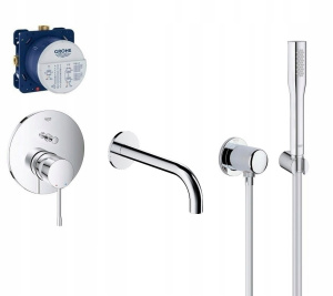 Встраиваемый душевой комплект Grohe Essence 24058001+35600000+2765205+3850505