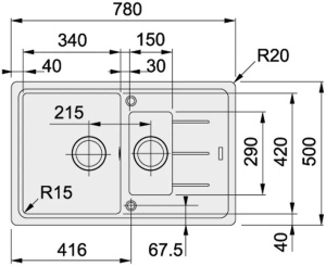 Кухонная раковина Franke Basis BFG 651-78 114.0283.978, бежевый