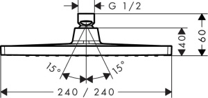 Душевая головка Hansgrohe Crometta E 240 1jet хром, 26726000