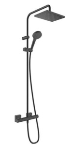 Термостатический душевой комплект Hansgrohe Vernis Shape - 26097670, матовый черный