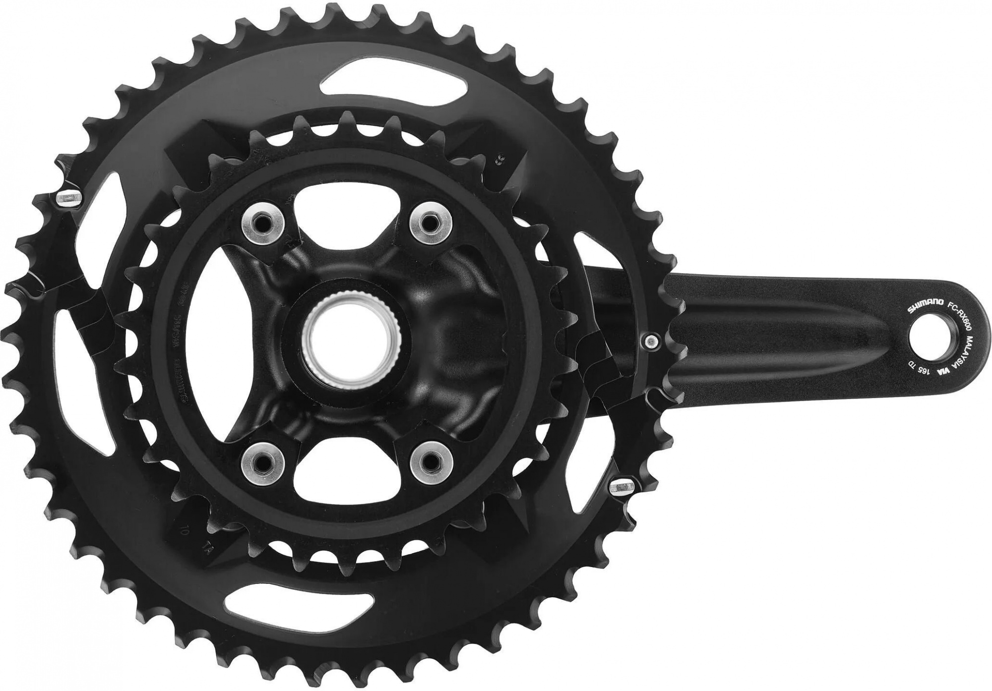 Шатун Shimano Grx Fc Rx600 2x10 скоростей 46 30 зуб., черная, 170 мм
