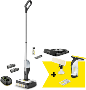 Комплект из аккумуляторной электрошвабры Karcher FC 2-4 и стеклоочистителя WV 4-4 9.791-983.0