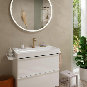 Смеситель для раковины Hansgrohe Tecturis S 150 Fine Coolstart Push-Open 73340140, матовая бронза