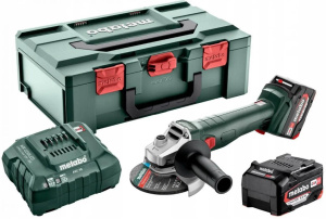 Аккумуляторная угловая шлифмашина Metabo W 18 7-125 602371510 в кейсе metaBOX с аккумулятором 4.0 Ah и ЗУ