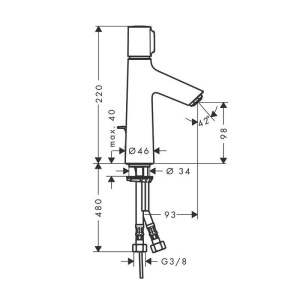 Смеситель для раковины Hansgrohe Talis Select S хром 72042000