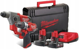Набор аккумуляторных инструментов Milwaukee M12 FPP2B-602X 4933459813 2х6,0 Ач в кейсе HD Box с АКБ и ЗУ