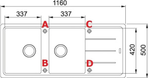 Кухонная раковина Franke Basis BFG 621 114.0367.616, белый полярный