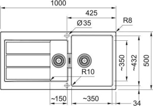 Кухонная раковина Franke Sirius S2D 651-100 143.0618.682, Каменный серый
