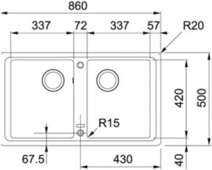 Кухонная раковина Franke BFG 620 114.0298.965, ореховый