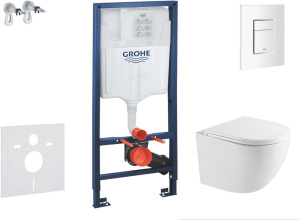 Комплект инсталляции Grohe Rapid SL Oudee + сиденье Softclose + кнопка Skate Cosmopolitan