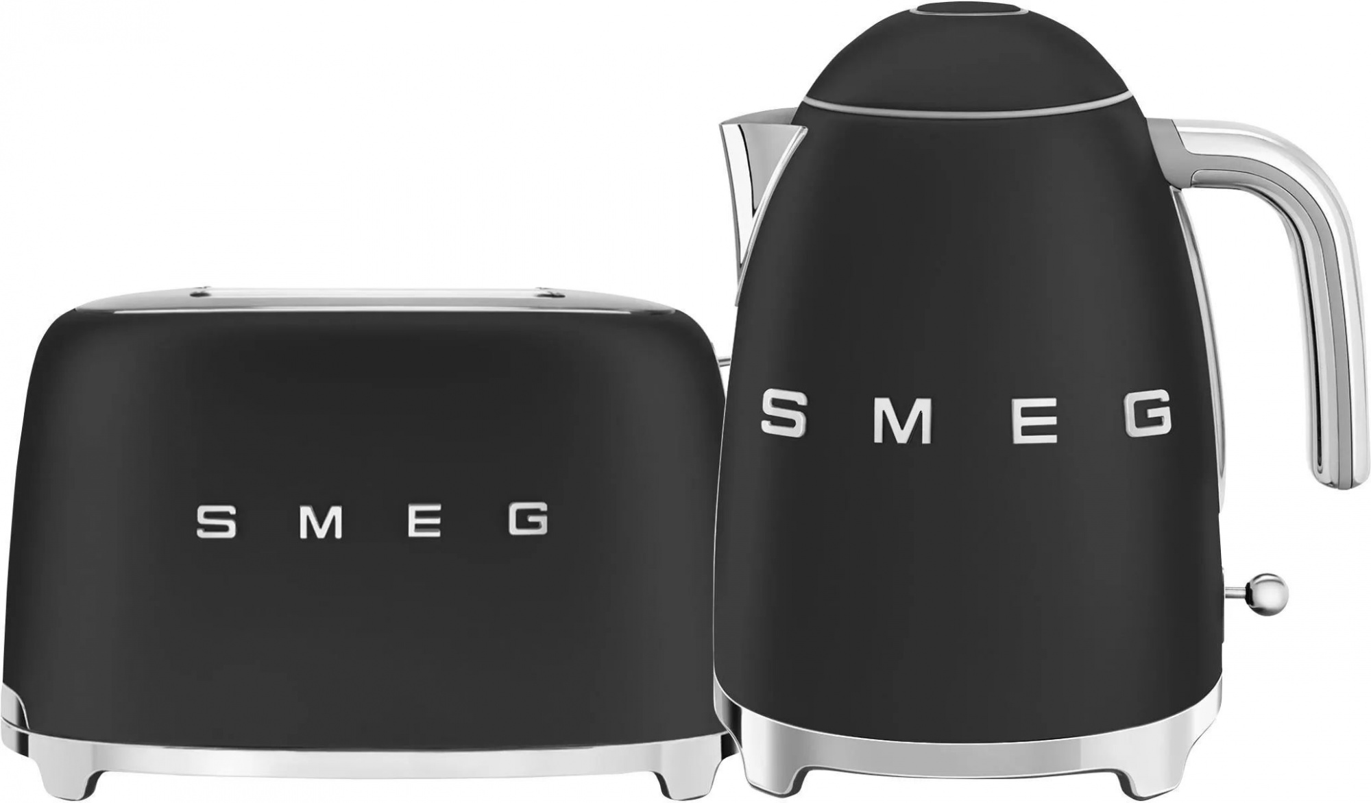 Набор тостер+чайник Smeg TSF01BLMEU + KLF03BLMEU чёрный