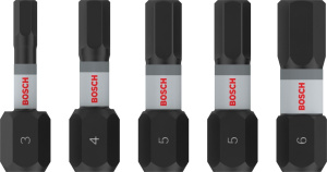 Набор бит Bosch PRO H3/H4/2×H5/H6 2608521U59 25мм 5шт