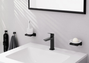 Смеситель для раковины Hansgrohe Logis Coolstart 71255670, черный матовый