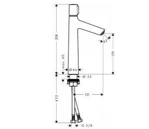 Смеситель для раковины Hansgrohe Talis Select S 72045000, хром