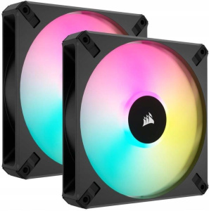 Вентилятор для корпуса Corsair iCUE AF140 RGB Elite CO9050156WW, черный, 2шт