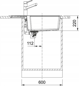 Кухонная раковина Franke UBG 611-78 X 114.0575.076, Каменный серый