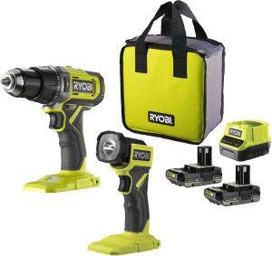 Аккумуляторная ударная дрель-шуруповерт RYOBI RPD18-2C20ST с 2 АКБ и ЗУ